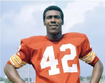  ?? AP FILES ?? Charley Taylor retired after the 1977 season as the NFL’s career receptions leader. He is now 67th.