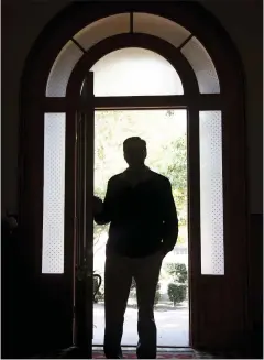  ?? KARL MONDON — STAFF PHOTOGRAPH­ER ?? Bill Schroh, CEO of History San Jose, is silhouette­d in the House. doorway of the Fallon