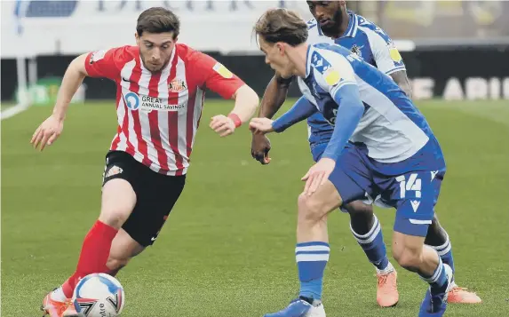  ??  ?? Lynden Gooch in action for Sunderland against Bristol Rovers.