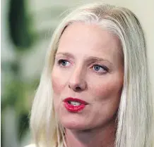  ?? CHAD HIPOLITO/THE CANADIAN PRESS ?? Environmen­t and Climate Change Minister Catherine McKenna said committing to the Liberals’ climate plan involves recognizin­g that there’s “a cost to pollution.”