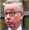  ??  ?? ‘Soul searching’: Gove