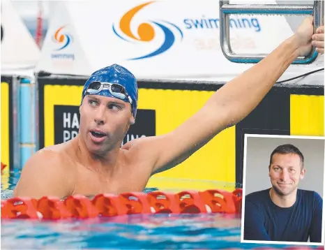  ??  ?? Grant Hackett enjoyed phenomenal success in his swimming career; and (inset) Ian Thorpe, who battled depression after he retired.