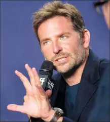  ?? Canadian Press photo ?? Director and actor Bradley Cooper attends a press conference to promote the movie "A Star is Born" during the 2018 Toronto Internatio­nal Film Festival in Toronto.