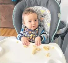  ?? CONTRIBUTE­D ?? Thandi Nagel says feeding her son using the baby-led weaning method made mealtime a fun bonding moment for her family.