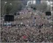  ?? ALEX BRANDON — THE ASSOCIATED PRESS ?? Looking west from the stage area, the crowd fills Pennsylvan­ia Avenue during the “March for Our Lives” rally in support of gun control Saturday in Washington.