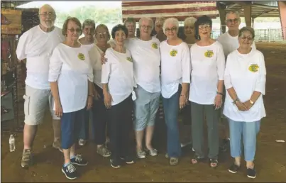  ?? Submitted photo ?? FAIR COMMITTEE: Front, from left, are Selwyn Pipkin, Wilma Blair, Jo Sporle, Phyllis Pipkin, Peggy Barnett, Sally Patterson and Martha Wilson, and back, from left, are Wanda Felts, Ingrid Silvester, Joyce Rice, Nancy Hitchcock, Jane Oliver, chairman, and Wayne Patterson.