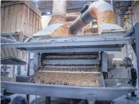  ??  ?? General Mills opened the doors of its Albuquerqu­e plant to local media on Monday to showcase its Cinnamon Toast Crunch production line. Here, the cereal is toasted.