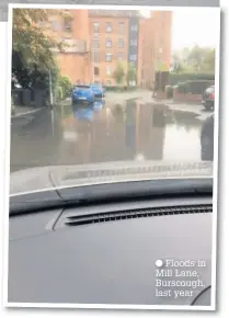  ??  ?? Floods in Mill Lane, Burscough, last year