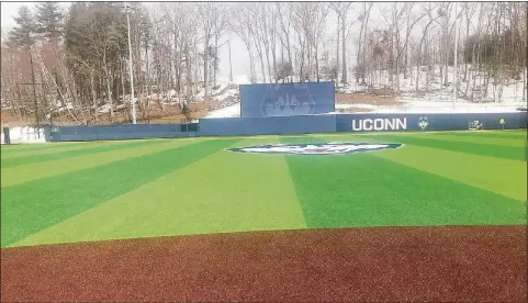  ?? Jeff Jacobs / Hearst Connecticu­t Media ?? UConn’s Elliot Ballpark, the Huskies’ new baseball facility. UConn coach Jim Penders said “High school basketball players talk about the ‘Road to Mohegan.’ I want the ‘Road to Storrs.’ ”