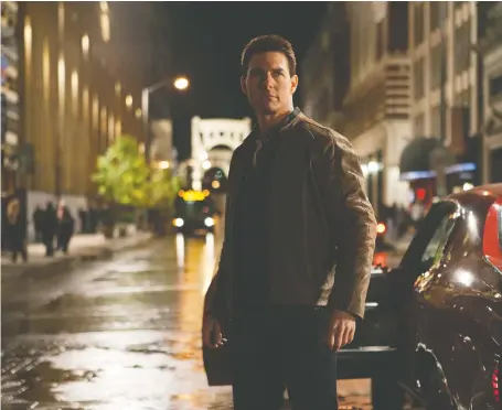  ?? PARAMOUNT PICTURES ?? Tom Cruise played an onscreen version of Jack Reacher, the titular hero of Lee Child’s bestsellin­g novels. Child admits he’s gone as far as he wants to with Reacher, and has turned over the series to his author brother, who must write under the name Andrew Child.