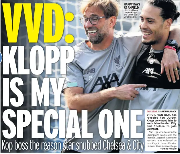  ??  ?? Liverpool boss Jurgen Klopp and Dutch star Virgil van Dijk