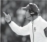  ?? Ron Jenkins / Getty Images ?? An investigat­ion of Baylor’s sexual assault scandal found that during Art Briles’ tenure as coach, there was a “perception that football was above the rules.”