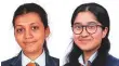  ?? ?? Anushka Vastawat (left) topped the ISC exam in Ambassador School with 96.75 per cent, while Anjali Sharat topped the ICSE exam with 98.6 per cent.