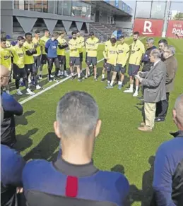  ?? FC BARCELONA ?? Los jugadores del Barcelona, informados del coronaviru­s antes del parón.