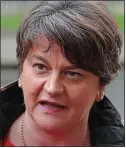  ??  ?? on board: DUP’s Arlene Foster