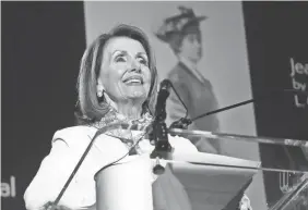  ?? PAUL MORIGI/AP ?? “‘I’m sorry that you were offended’ is not an apology,” Pelosi says.