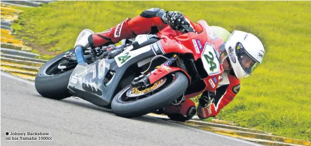  ??  ?? Johnny Backshaw on his Yamaha 1000cc
