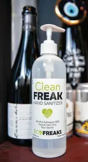  ?? Santiago Mejia / San Francisco Chronicle ?? Hand sanitizer, especially one with emollients, is safe to use and won’t dry out skin like isopropyl alcohol might. Little of the alcohol is absorbed.