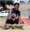  ?? | KEAGAN MITCHELL ?? CHISOM Udenze competing in the U16 long jump event at Parow.