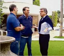  ?? Reprodução BandNews ?? Gustavo Bebianno, Jair Bolsonaro e Paulo Marinho na época da campanha eleitoral de 2018