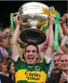  ??  ?? Bottom left; Declan O’Sullivan lifting Sam Maguire in 2007.