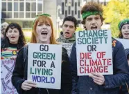  ?? (AFP) ?? Climate protesters gather in New York