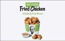  ??  ?? Beyond Meat is rapidly appearing on restaurant menus across the U.S. and Canada as plant-based meat substitute­s rise in popularity and restaurant chains seek to lure in new diners.