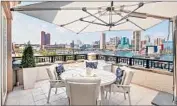  ?? HomeVisit ?? CLANCY’S PENTHOUSE has six terraces. Views take in the Baltimore cityscape and harbor area.