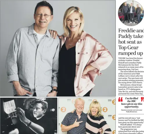  ?? PICTURES: LEIGH KEILY/SARAH JEYNES/BBC. ?? OVER AND OUT: Simon Mayo, above left, in his heyday with Radio 1, (PICTURE: TOM PILSTON/THE INDEPENDEN­T/REX/SHUTTERSTO­CK) and top, with co-presenter Jo Whiley, joining an exodus that has included veteran DJ Chris Evans, who is making way for Zoe Ball, above right.