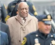  ??  ?? Bill Cosby leaves court after a pre-trial hearing last year in his sexual assault case