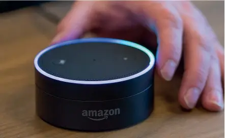  ??  ?? Amazon’s Alexa ...it’salways listening.