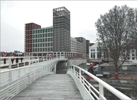  ?? AFP ?? The constructi­on site of the Paris 2024 Olympic Village in Saint-Ouen, northern Paris, on Dec 1, 2023. The six-month countdown to the opening ceremony of the Olympic Games, which begin on July 26, has already begun.