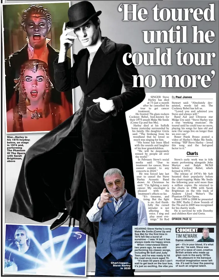  ?? Pictures: TIM MERRY, MIRRORPIX ?? Chart-topper... Steve Harley in 2020