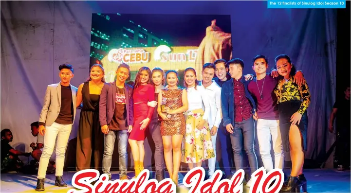  ??  ?? The 12 finalists of Sinulog Idol Season 10