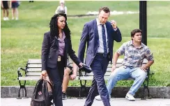  ?? ?? Sonequa Martin-Green and Donnie Wahlberg in “Boston Blue”