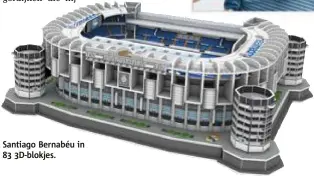  ??  ?? Santiago Bernabéu in 83 3Dblokjes.