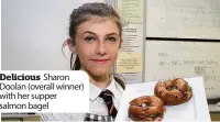  ??  ?? Delicious Sharon Doolan ( overall winner) with her supper salmon bagel