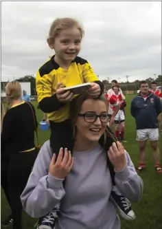  ??  ?? Sara and Eva Doyle at the JCFC final in Arklow.