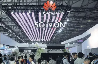  ?? THE ASSOCIATED PRESS ?? U.S. officials have repeatedly said Huawei is a national security threat because it could be used for espionage or disruption by the Chinese government, allegation­s that Huawei and Beijing have emphatical­ly denied.
