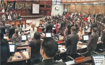  ?? HENRY LAPO / EXPRESO ?? Pleno. Ayer se dieron cita 133 de los 137 asambleíst­as para el primer juicio político del período.