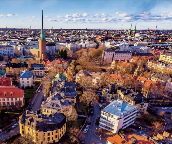  ??  ?? TOP: Helsinki has many brightly coloured buildingsA­BOVE RIGHT: The Sibelius Monument comprises more than 600 steel pipesRIGHT: Quarried out of bedrock, Temppeliau­kio Church is one of Helsinki’s most popular attraction­s