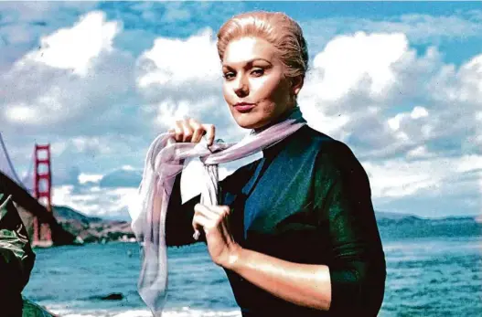  ?? Provided by Marc Huestis ?? Kim Novak in “Vertigo.” The star of Alfred Hitchcock’s classic thriller said in 2012 that “San Francisco has always been my favorite city of all time.”