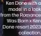  ?? ?? Ken Done with a model in a look from the Romance Was Born x Ken Done resort 2023 collection.