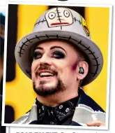  ?? ?? ROAR TALENT: Boy George, above, and arriving in Brisbane yesterday, left