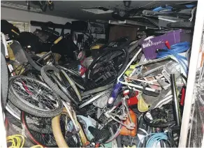  ??  ?? A 57-year-old man is facing charges after city police recovered 83 stolen bikes at a south side residence.