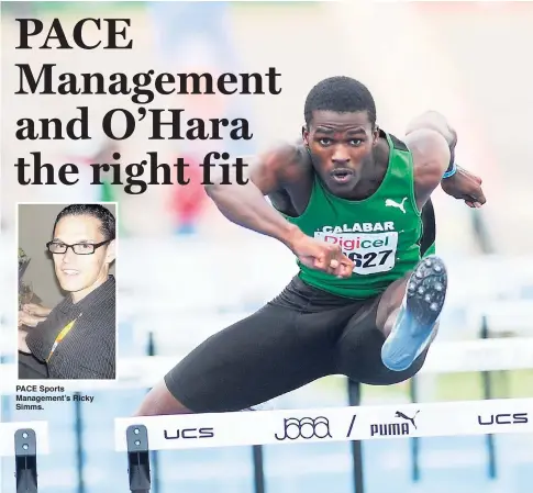  ?? FILE ?? PACE Sports Management’s Ricky Simms.
Michael O’Hara: It is a dream come true.