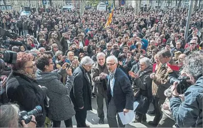  ?? ROSER VILALLONGA ?? El exsenador de ERC Santiago Vidal durante un mitin