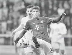  ??  ?? Bayern Munich’s Thomas Mueller in action. — Reuters photo