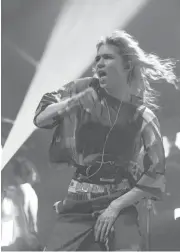  ?? D. ROSS CAMERON/STAFF ?? Canadian singer-songwriter Grimes performs before a soldout house at the Fox Theater in Oakland on Wednesday.