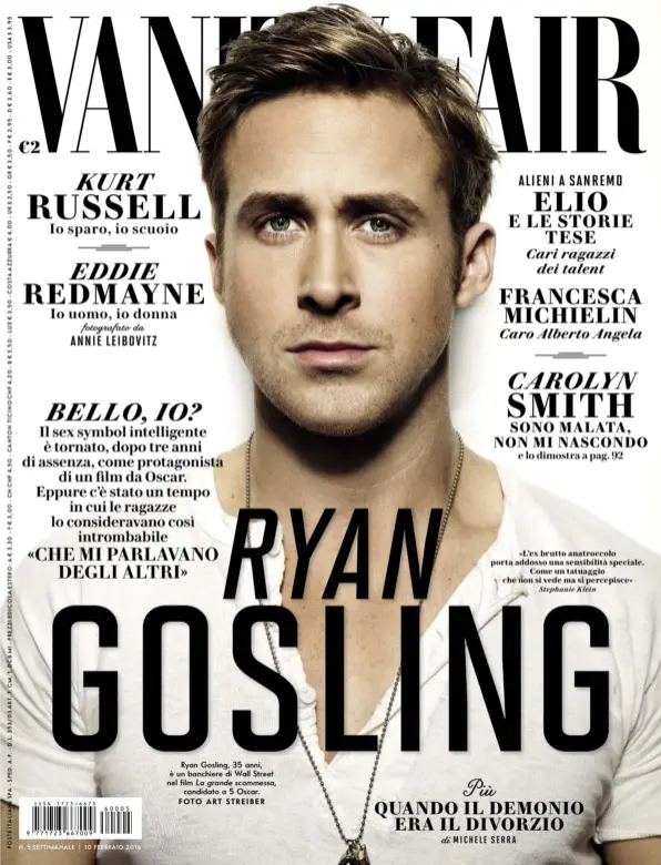  ?? FOTO ART STREIBER ?? Ryan Gosling, 35 anni, è un banchiere di Wall Street nel film La grande scommessa,
candidato a 5 Oscar.